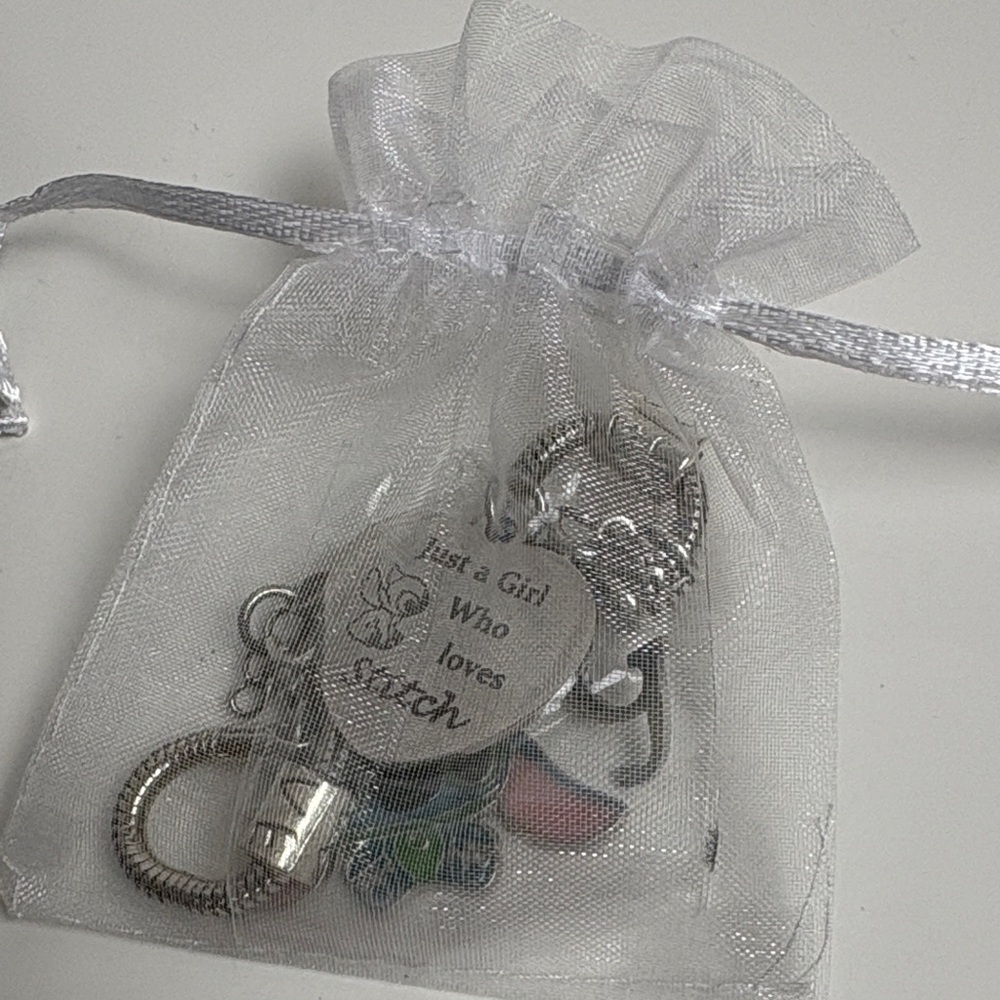 Stitch Charm Bracelet with Heart Pendant - Picture 9 of 10